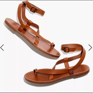 Madewell Boardwalk Bare Brown Strappy Sandal 8.5